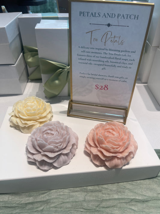 Unscented Luxury Petal Soap Trio